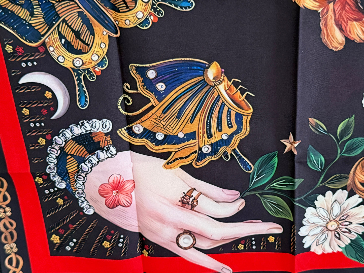 Tarot Altar Cloth - Hands, Rabbit, Butterflies - Metaphysical Space
