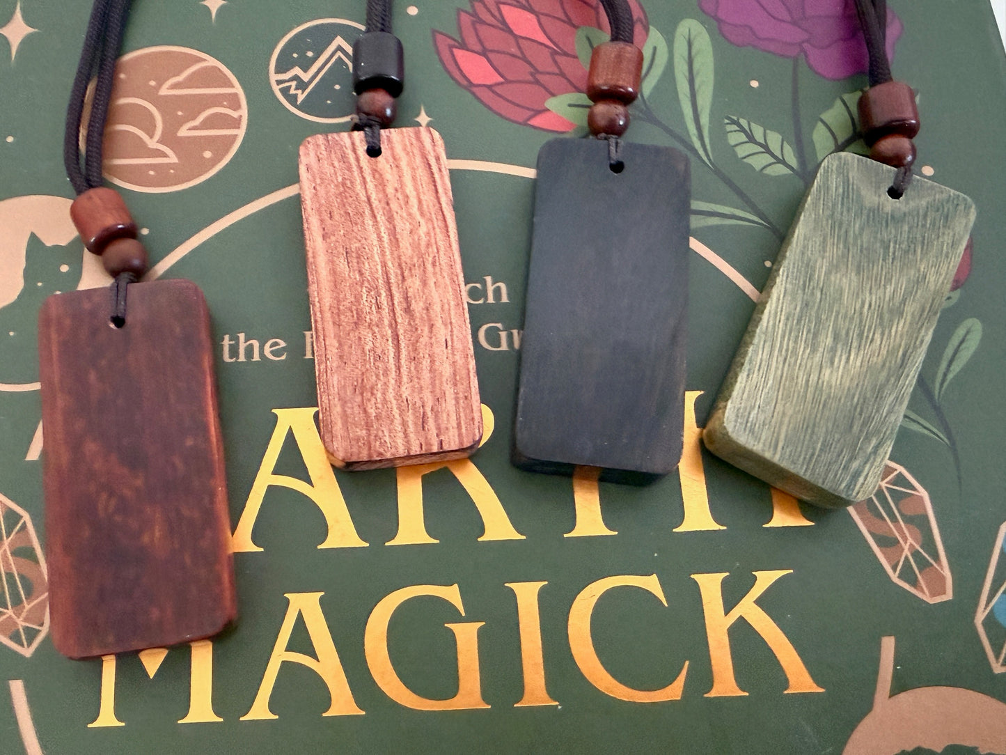 Rune Necklace - Laser Engraved Wooden Talisman - Unisex - Protection
