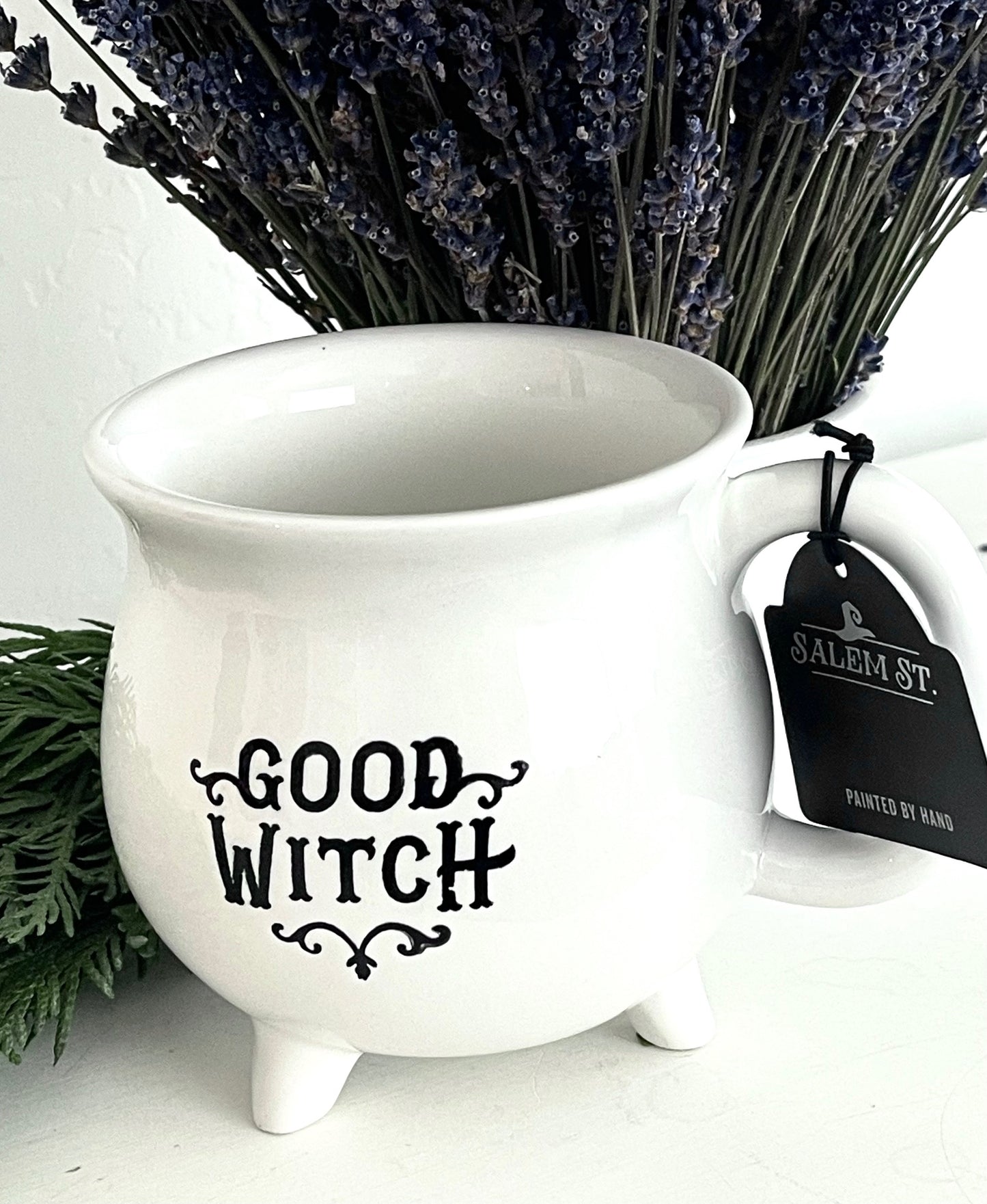Good Witch White Cauldron Mug by Salem St.