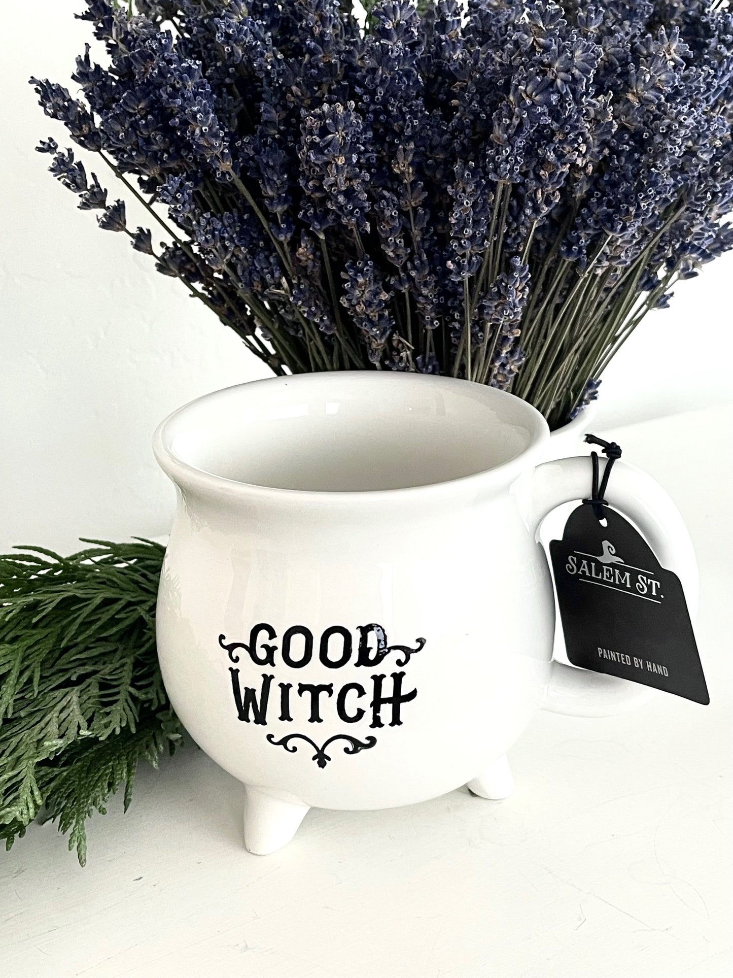 Good Witch White Cauldron Mug by Salem St.