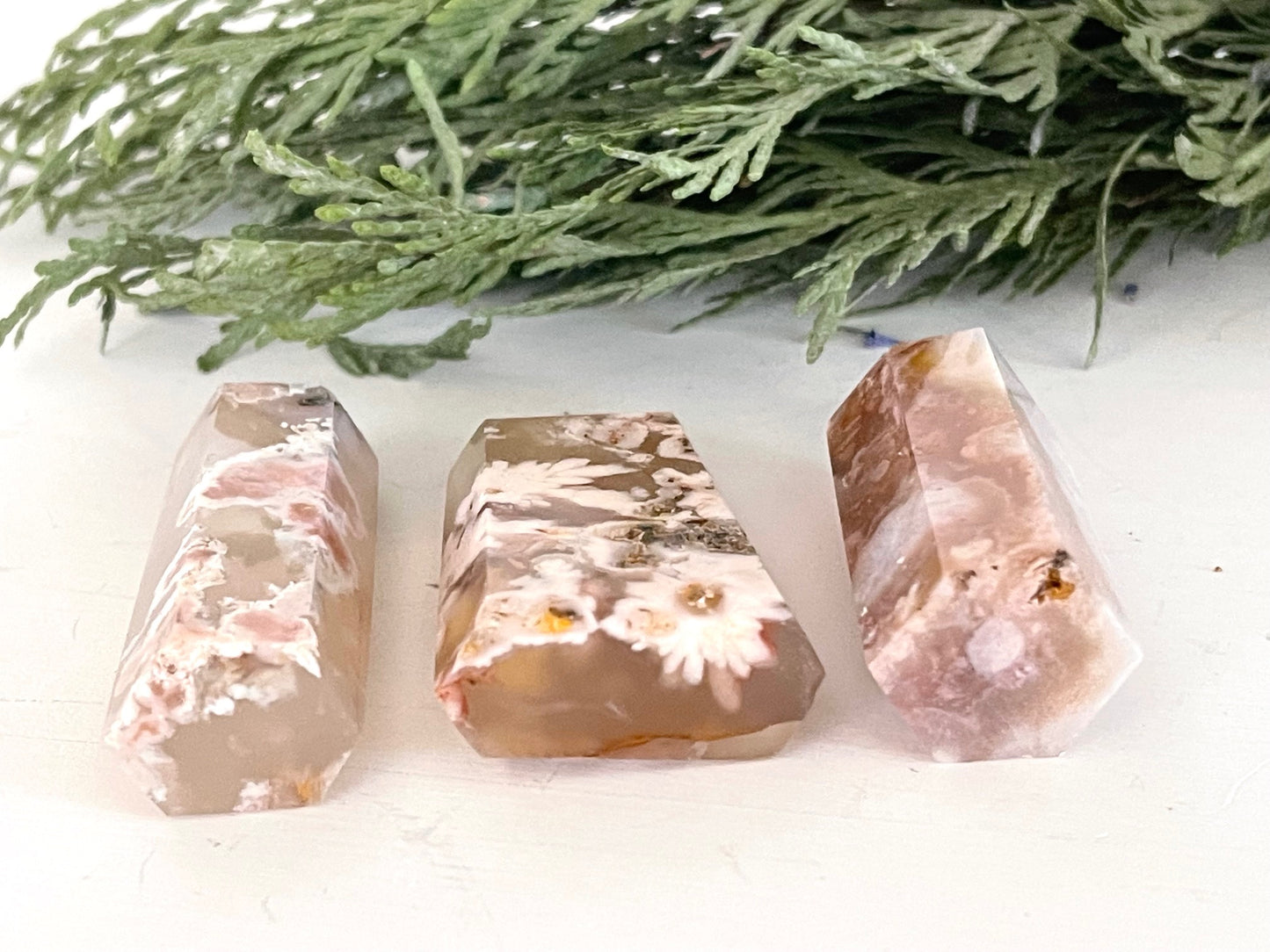 Flower Agate Crystal Points / Towers