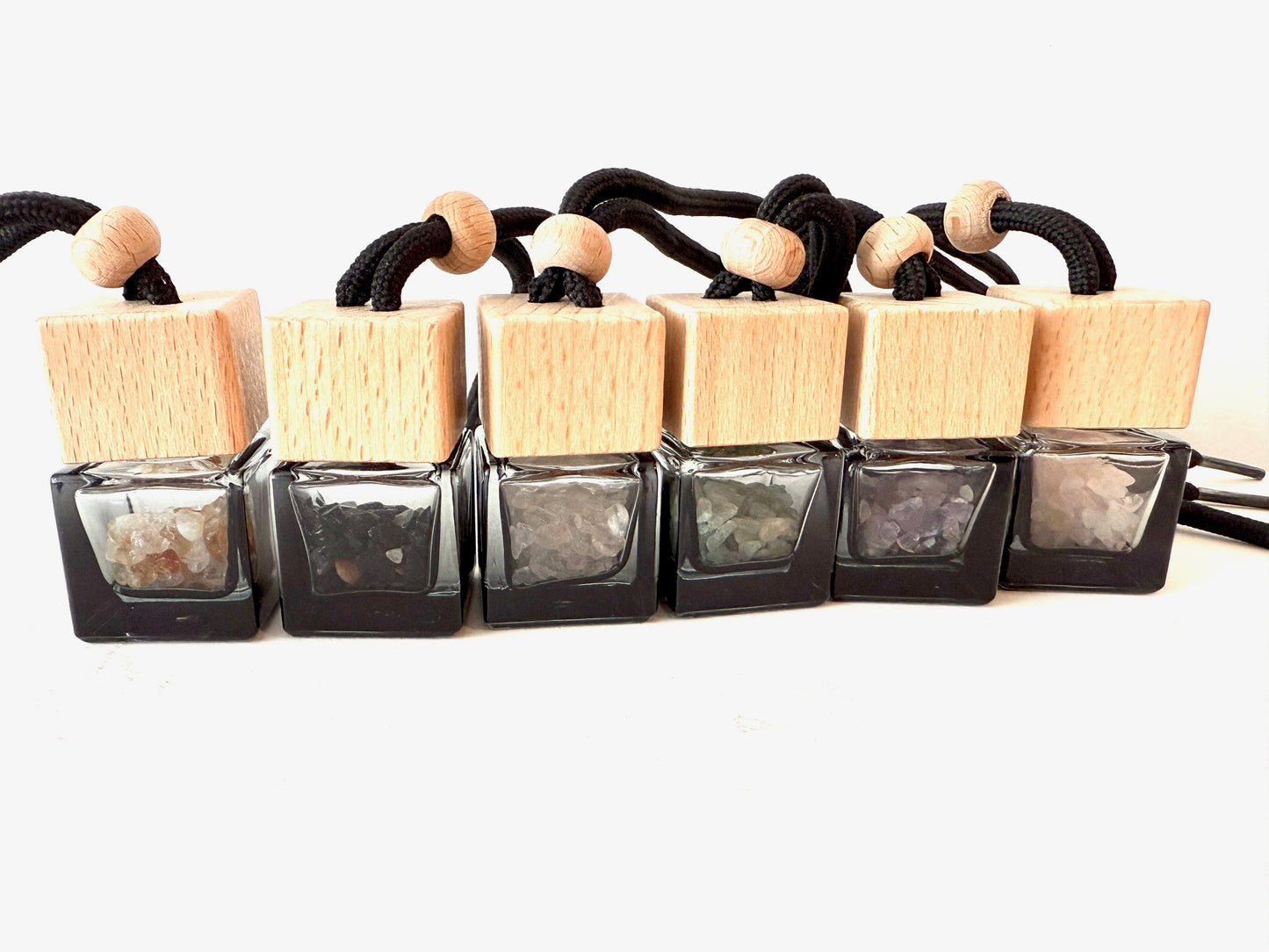 Crystal Filled Transparent Black Car Diffuser