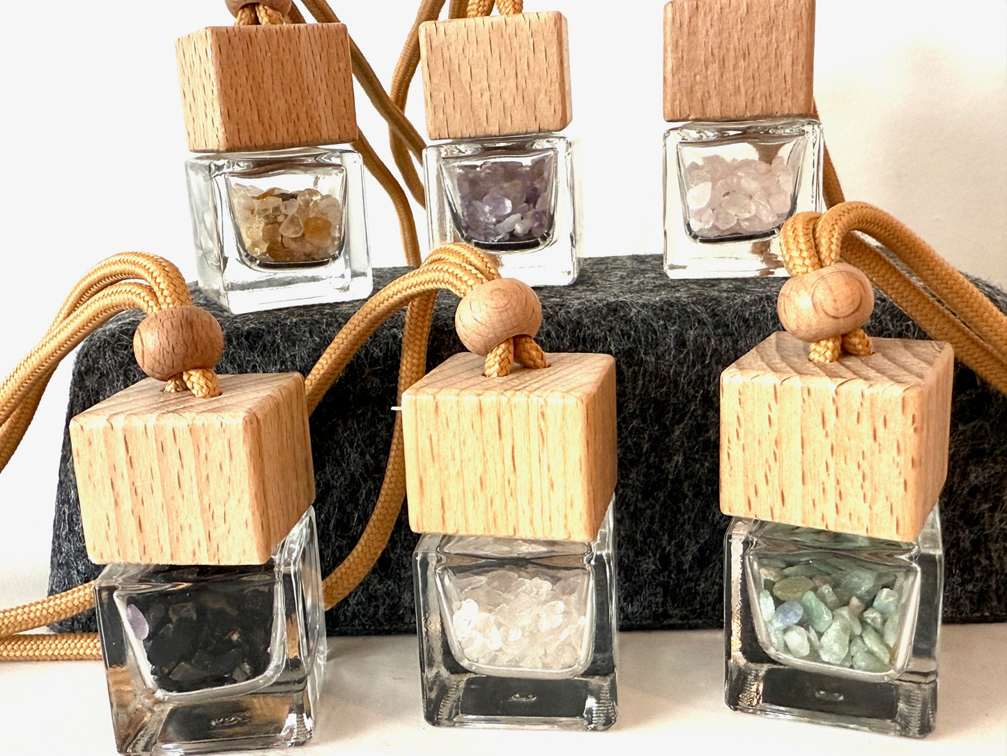 Crystal Chip Hanging Car Diffuser - Your choice crystals and fragrance
