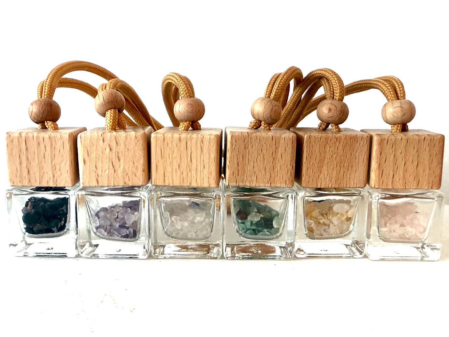 Crystal Chip Hanging Car Diffuser - Your choice crystals and fragrance