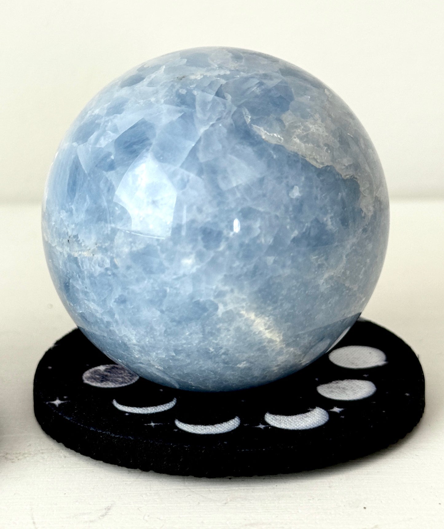 Soothing Blue Calcite Sphere - 55mm | Tranquility, Communication and Intuition