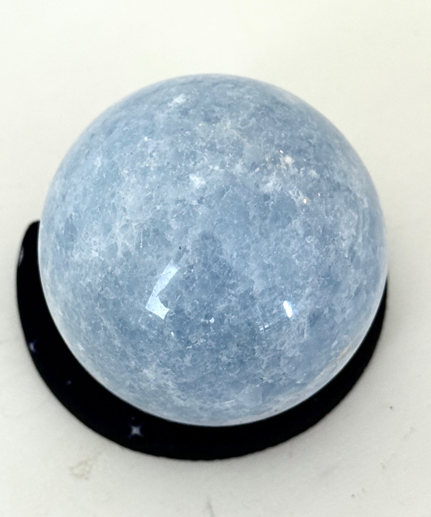 Soothing Blue Calcite Sphere - 55mm | Tranquility, Communication and Intuition