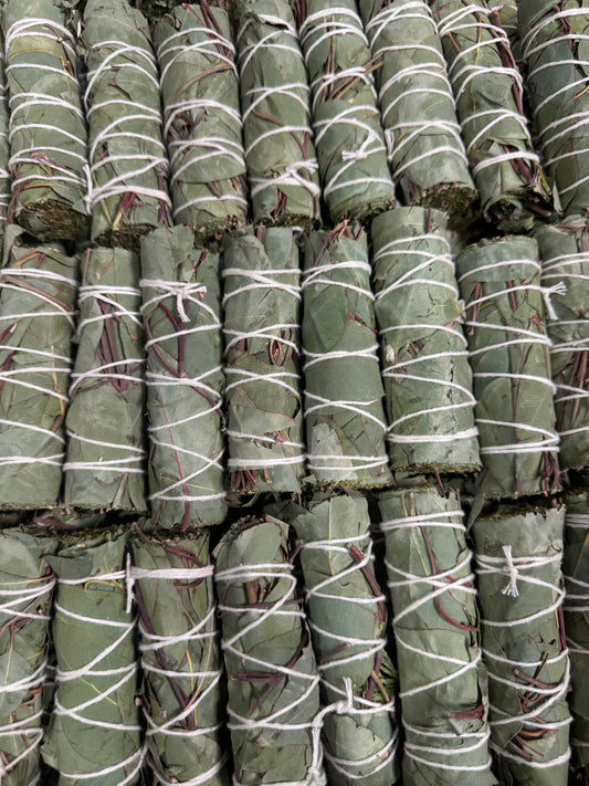 Eucalyptus Herb Wands, Eucalyptus Leaf Bundle, Smudging, Sacred Space Herbs