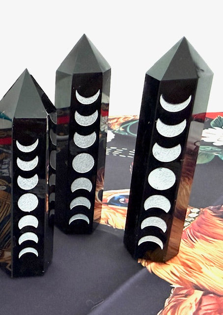 Black Obsidian Moon Phase Tower