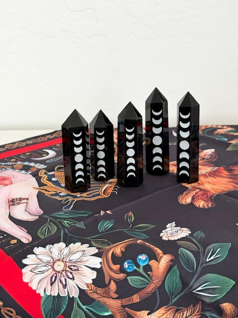 Black Obsidian Moon Phase Tower