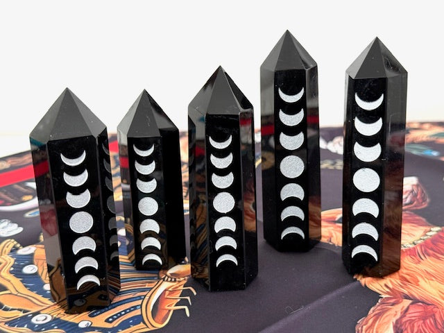 Black Obsidian Moon Phase Tower