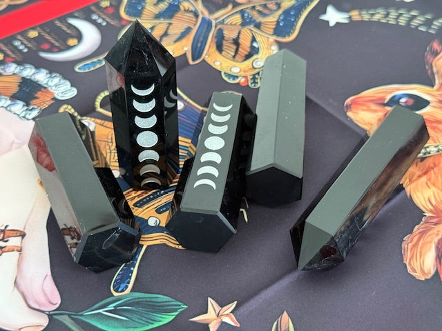 Black Obsidian Moon Phase Tower