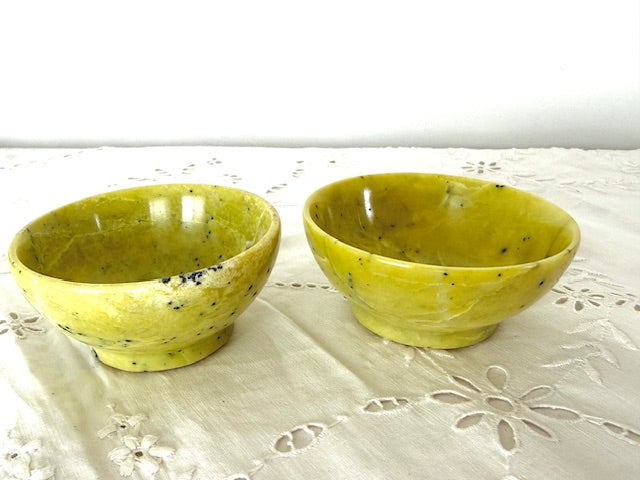 Serpentine with Pyrite Offer Bowl - 3" - Grounding, Renewal & Earth Magic