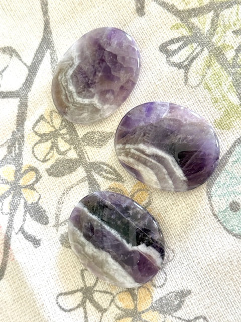 Amethyst Palm Stone — 2" Crystal for Calm, Intuition & Spiritual Clarity