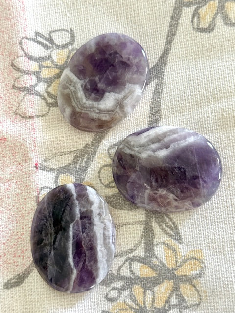 Amethyst Palm Stone — 2" Crystal for Calm, Intuition & Spiritual Clarity