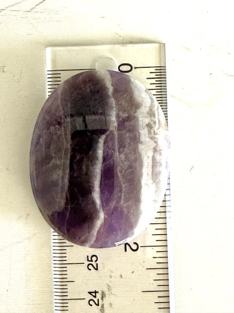 Amethyst Palm Stone — 2" Crystal for Calm, Intuition & Spiritual Clarity