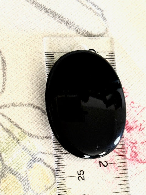 Obsidian Palm Stone — 2" Crystal for Protection, Grounding & Shadow Work