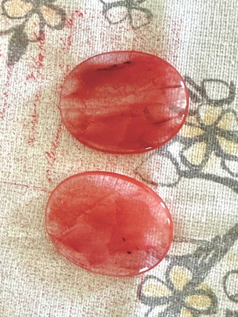 Cherry Quartz Palm Stone — 2" Crystal for Joy, Courage & Emotional Renewal