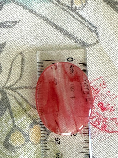 Cherry Quartz Palm Stone — 2" Crystal for Joy, Courage & Emotional Renewal