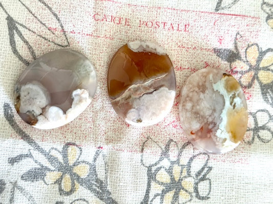 Flower Agate Palm Stone — 2" Crystal for Growth, Healing & Blossoming Intentions