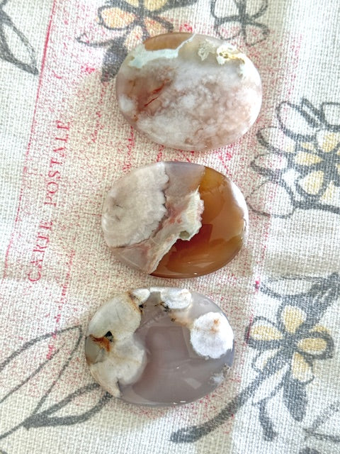 Flower Agate Palm Stone — 2" Crystal for Growth, Healing & Blossoming Intentions