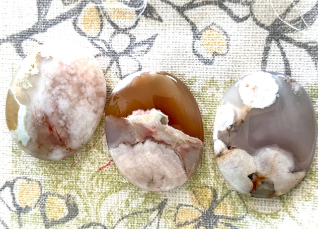 Flower Agate Palm Stone — 2" Crystal for Growth, Healing & Blossoming Intentions