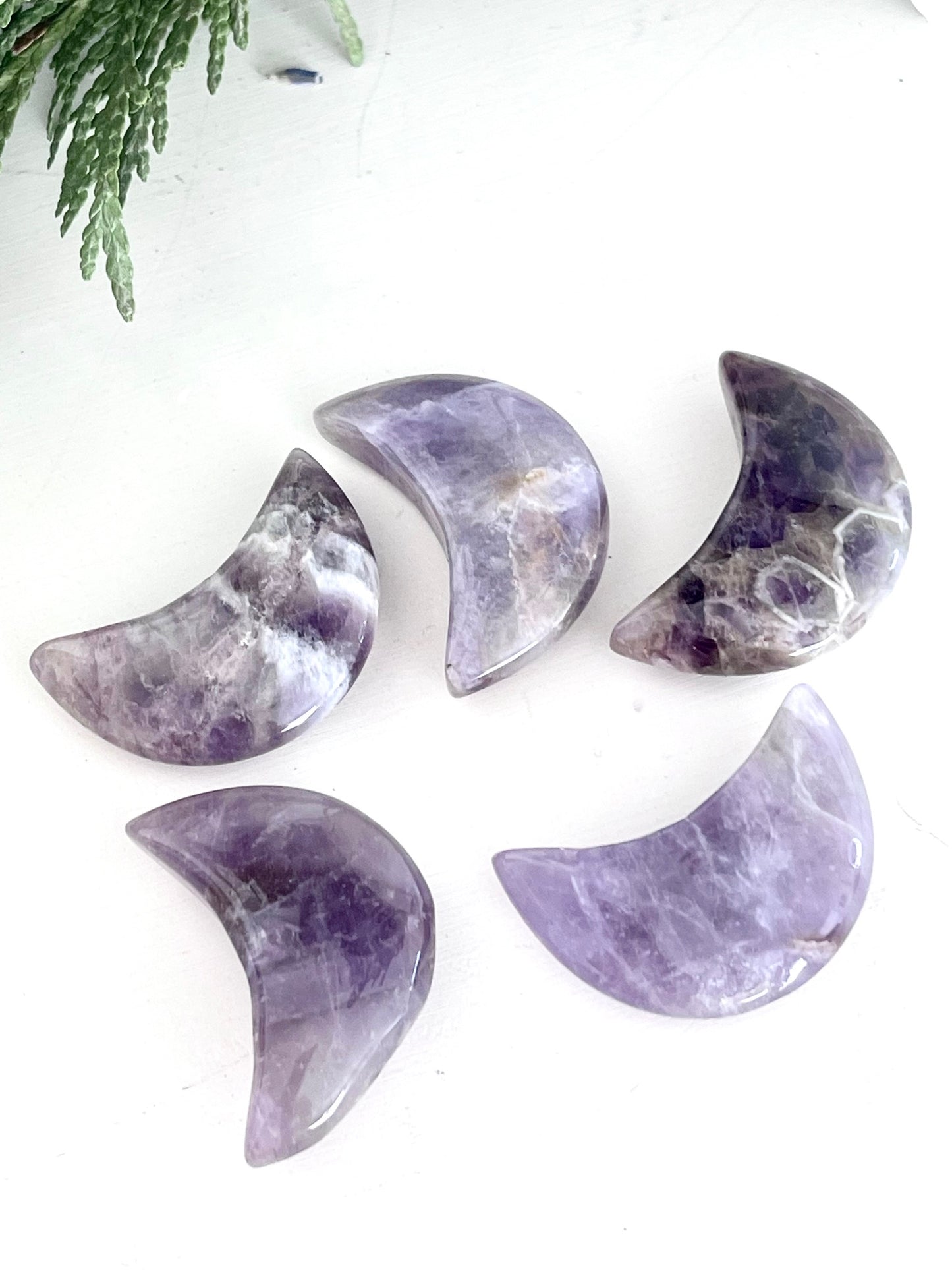 Amethyst Crystal Moon Carving