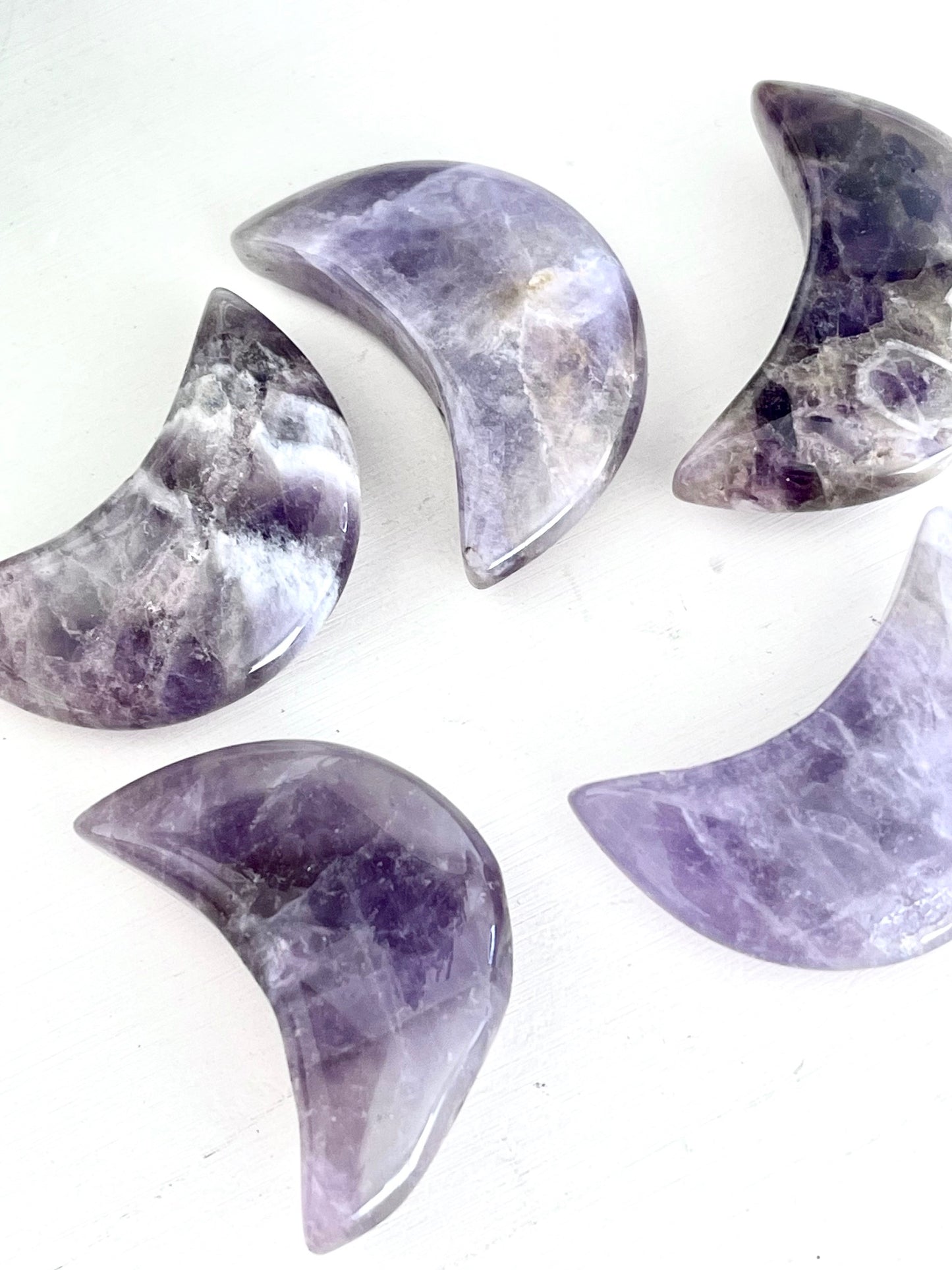 Amethyst Crystal Moon Carving