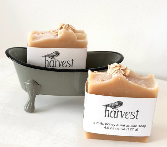 Harvest - A Milk Honey & Oat Artisan Soap - Unscented and Fragrance Free