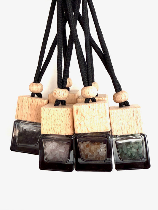 Crystal Filled Transparent Black Car Diffuser