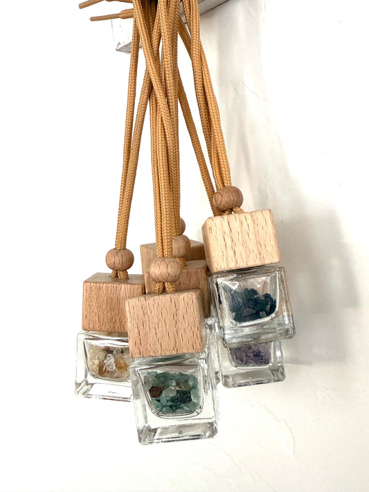 Crystal Chip Hanging Car Diffuser - Your choice crystals and fragrance