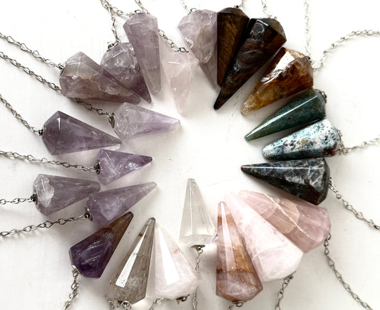 Pendulum - Divination Tool - Gemstone Crystal Pendulum