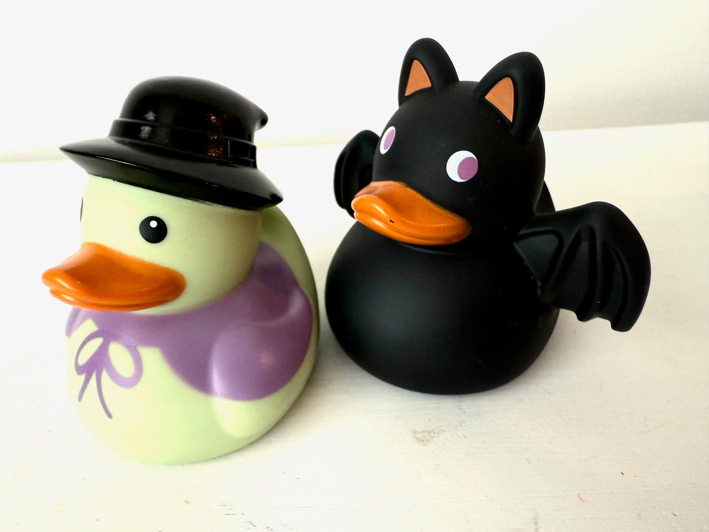 Mini Bat & Witch Rubber Ducks - Spooky Cute Bath Companions