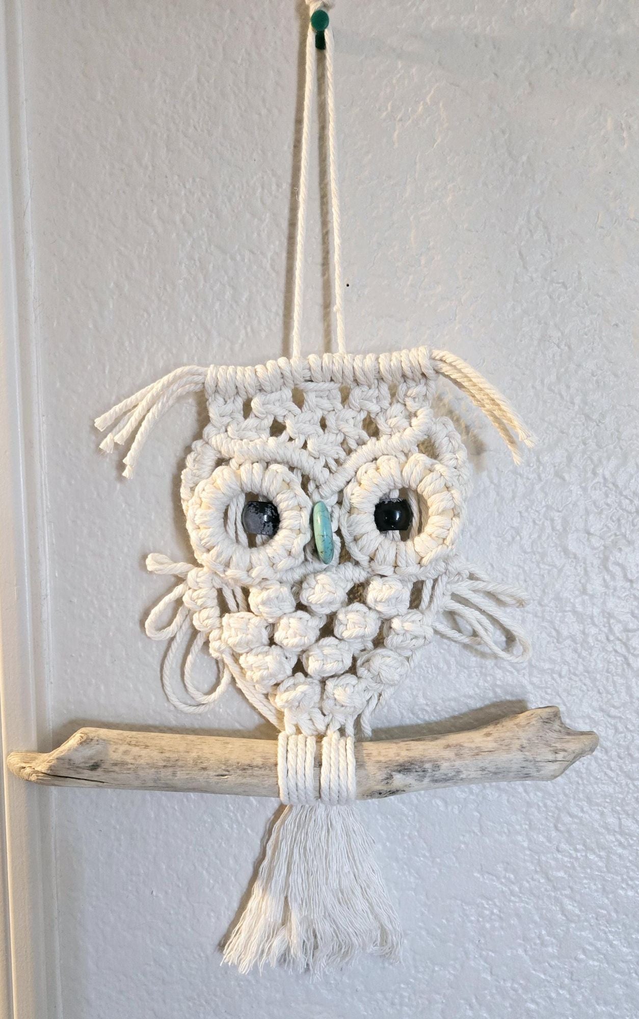 Enchanted Owl Macrame Wall Hanging – Spiritual Boho Wall Art