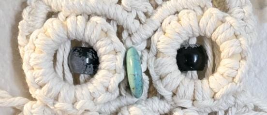 Enchanted Owl Macrame Wall Hanging – Spiritual Boho Wall Art