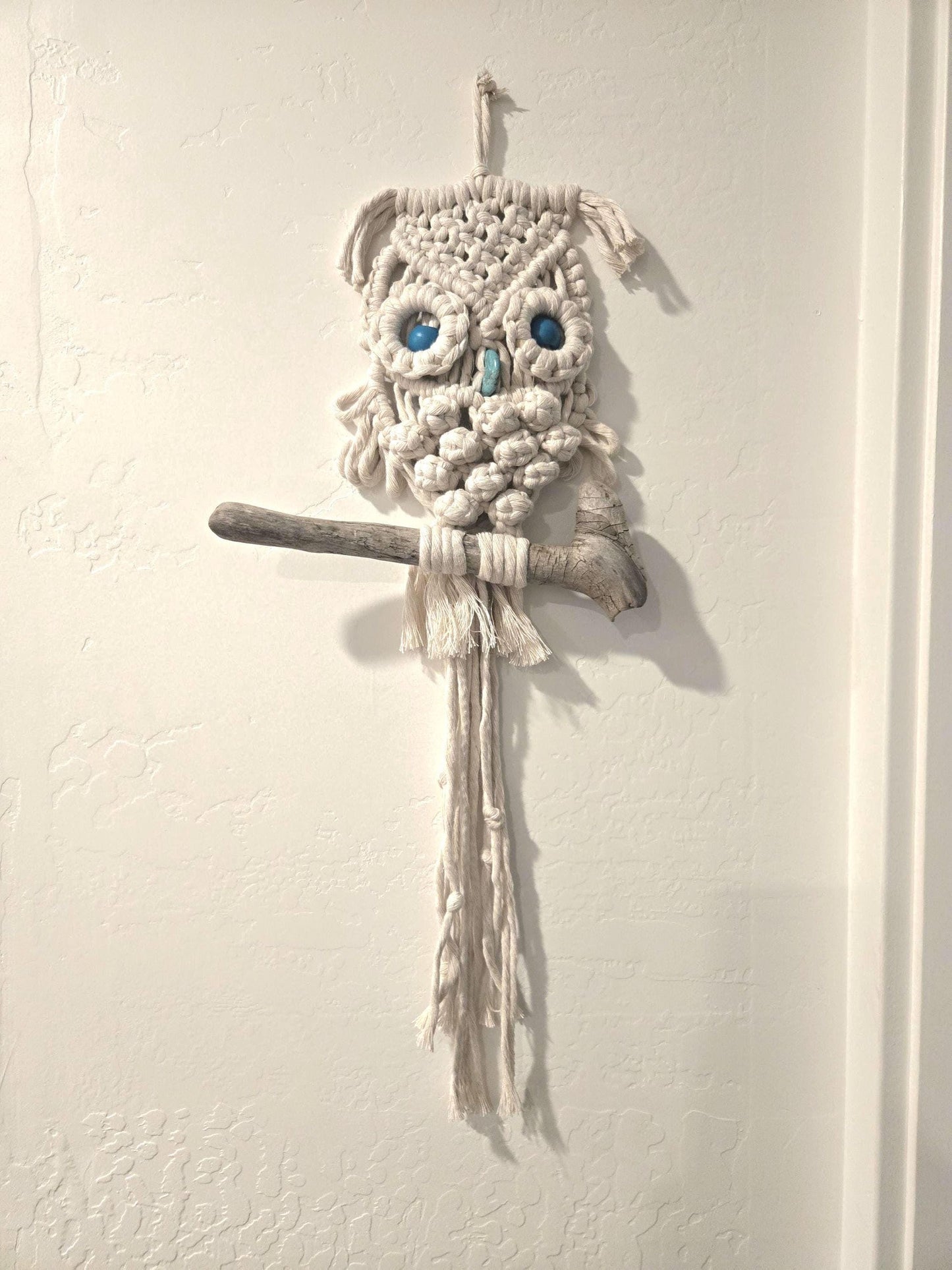 Enchanted Owl Macrame Wall Hanging – Spiritual Boho Wall Art