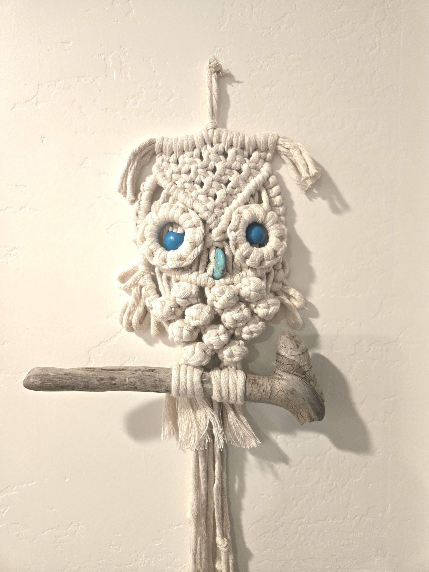 Enchanted Owl Macrame Wall Hanging – Spiritual Boho Wall Art
